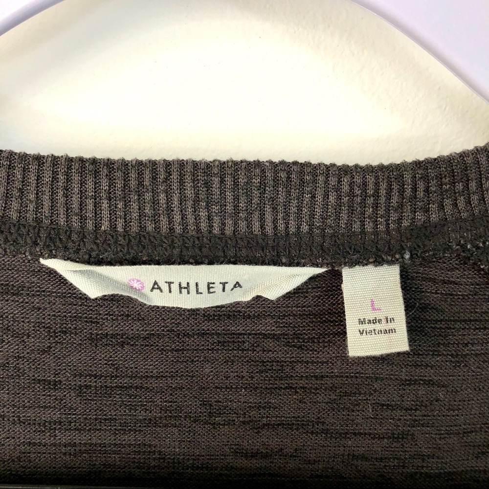 Athleta Charcoal Gray Sharkbite Pullover Top - image 3